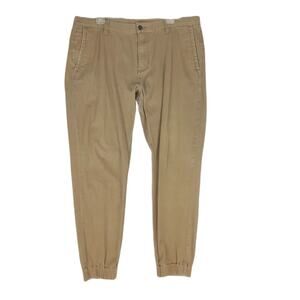 EMPYRE Jogger Chino Men's 38x28 Jag Elastic Ankle Brown Pants, Skater Streetwear